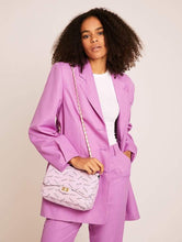 Load image into Gallery viewer, Lilac Dramatic Slogan Cross Body Bag
