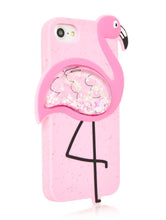 Load image into Gallery viewer, Flamingo Glitter Silicone Case - iPhone 6/6S/7/8 &amp; SE
