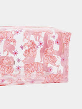 Load image into Gallery viewer, Tiger Floral Pink Printed Makeup Bag
