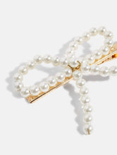 Load image into Gallery viewer, Pearl Bow Hair Clip

