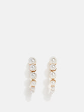 Load image into Gallery viewer, Pearl Hoop Earrings
