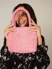 Load image into Gallery viewer, Penelope Pink Beaded Tote Bag
