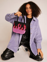 Load image into Gallery viewer, Penelope Flame Beaded Tote Bag
