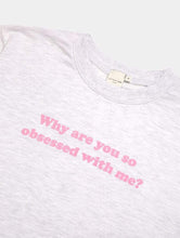 Load image into Gallery viewer, Mean Girls x Skinnydip Why Are You So Obsessed With Me? Crop Sweatshirt
