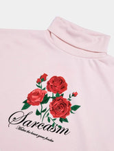 Load image into Gallery viewer, Sarcasm Roll Neck Cropped Sweatshirt
