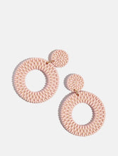 Load image into Gallery viewer, Pink Woven Earrings
