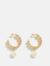 Load image into Gallery viewer, Pearl Leaf Drop Earrings
