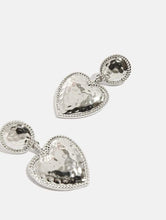 Load image into Gallery viewer, Silver Hearts Earrings
