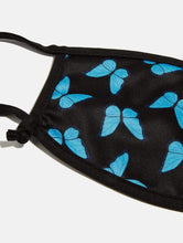 Load image into Gallery viewer, 2 Pack Face Covering in Butterfly Print &amp; Black
