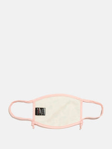 2 Pack Face Covering in Peachy Print & White