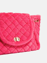 Load image into Gallery viewer, Charlie Pink Borg Cross Body Bag
