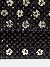 Load image into Gallery viewer, Daisy Noir Beaded Tote Bag
