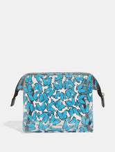 Load image into Gallery viewer, Blue Butterfly Glitter Wash Bag
