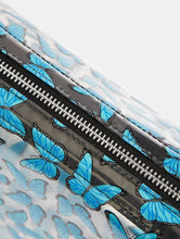 Load image into Gallery viewer, Blue Butterfly Glitter Wash Bag
