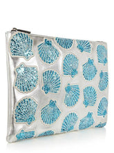 Load image into Gallery viewer, Silver Shell Clutch Bag
