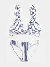 Load image into Gallery viewer, Cannes Navy Stripe Bikini Top
