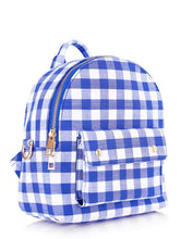 Load image into Gallery viewer, Blue Gingham Chloe Backpack
